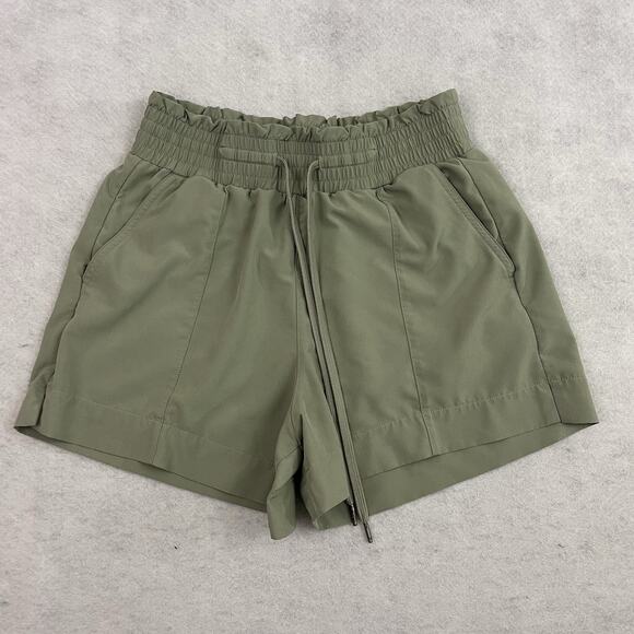 Abercrombie & Fitch Shorts Women Small Green Traveler Short Cargo Drawstring - Picture 3 of 10